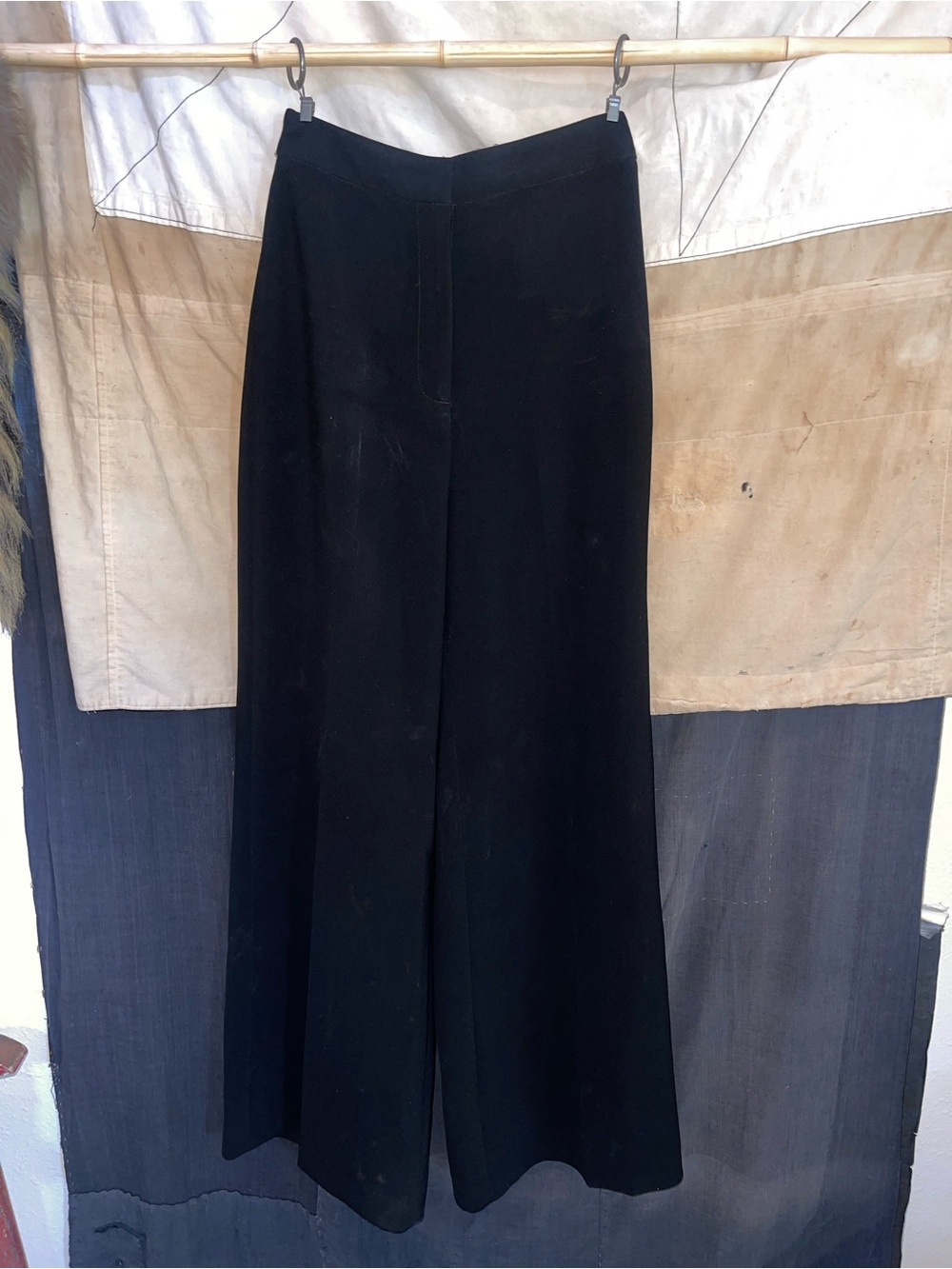 H&M Black Wide Leg Trousers Size 0